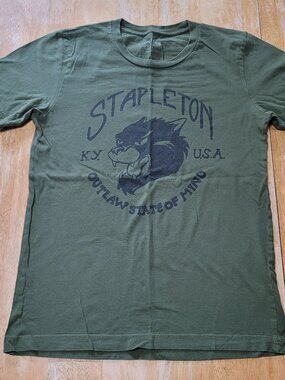 Small Vintage 90s Chris Stapleton Outlaw State of Mind Concert Graphic T Shirt